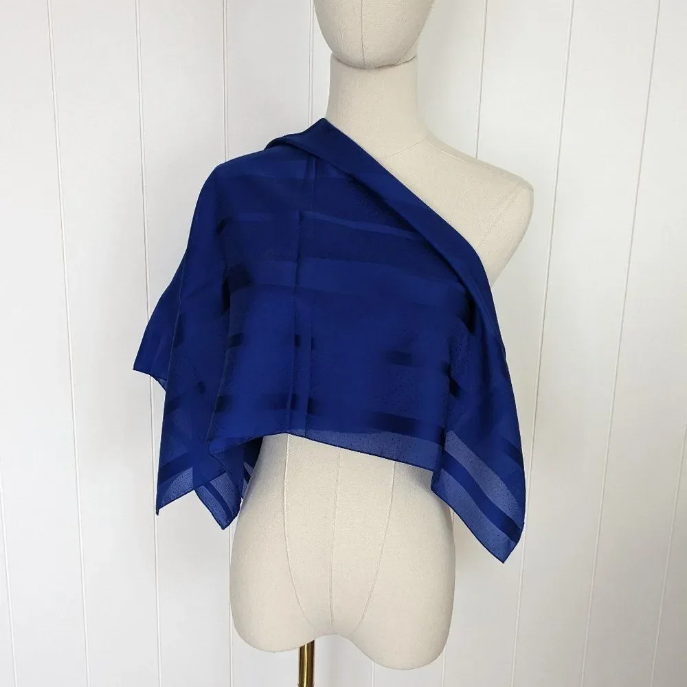 Art of The Scarf for Tie Rack Blue Scarf - 100% polyester - Made in Italy